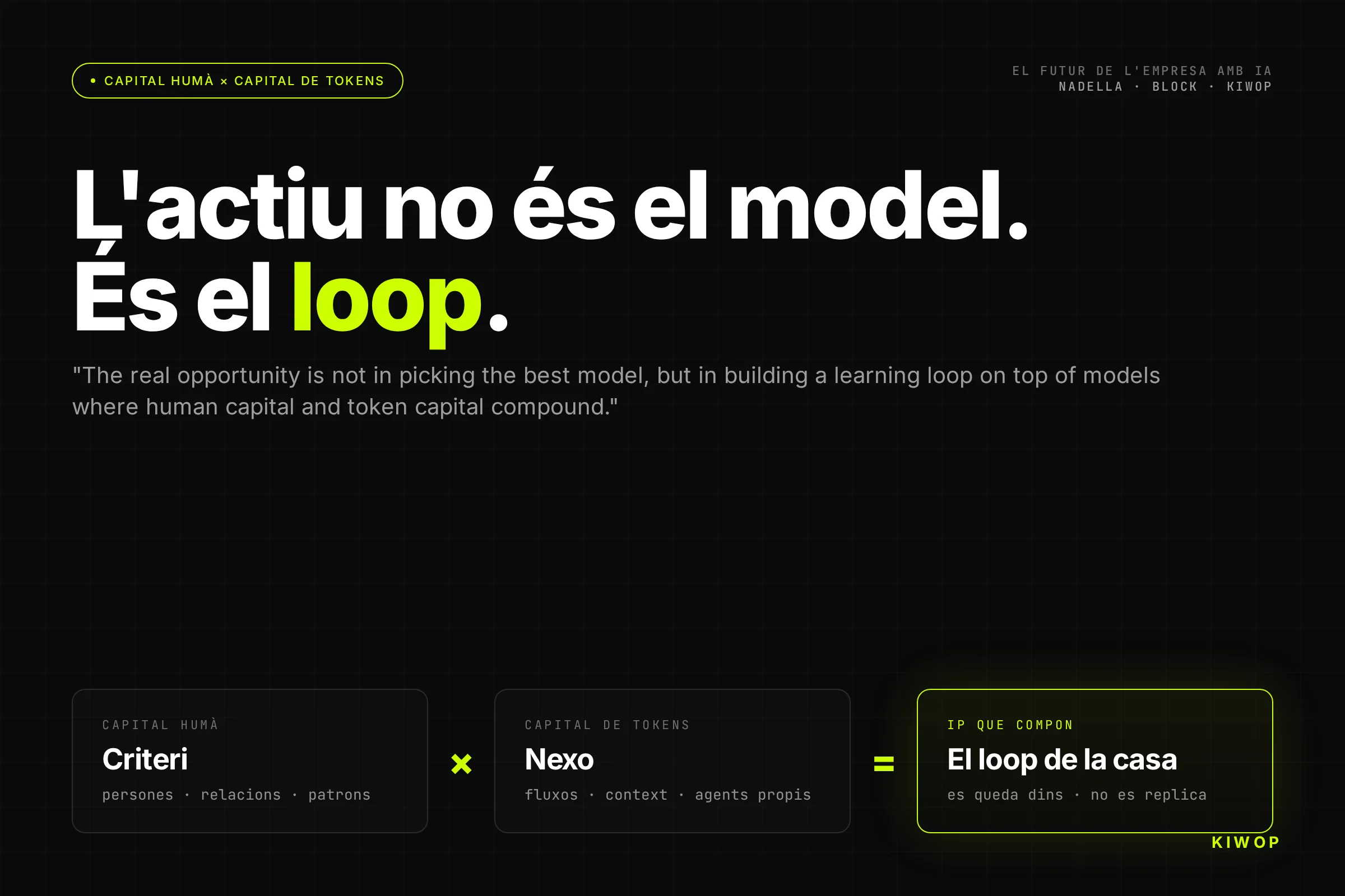 Capital humà i capital de tokens: per què construïm Nexo en lloc de només fer servir IA