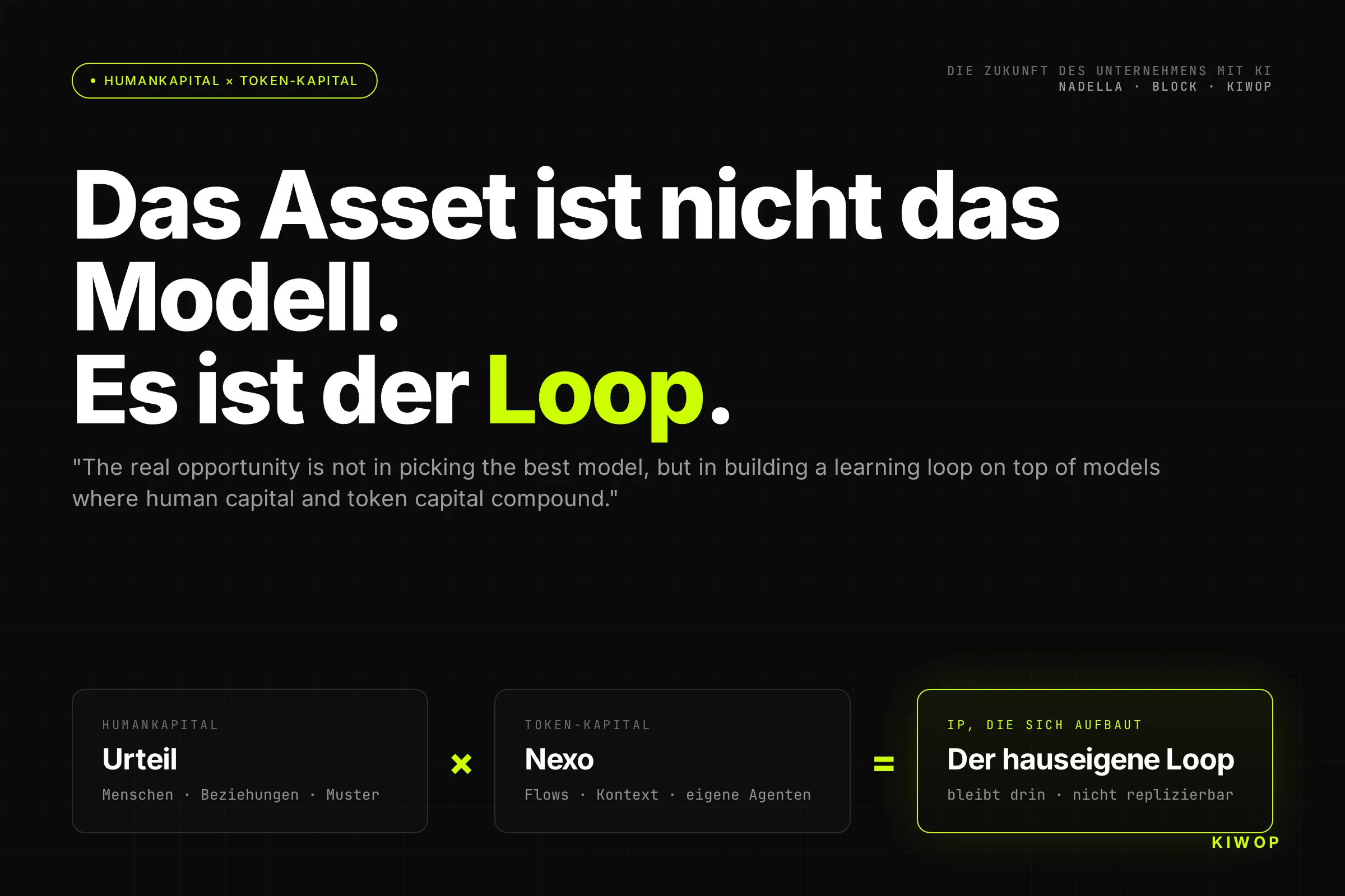 Humankapital und Token-Kapital: warum wir Nexo gebaut haben, statt nur KI zu nutzen