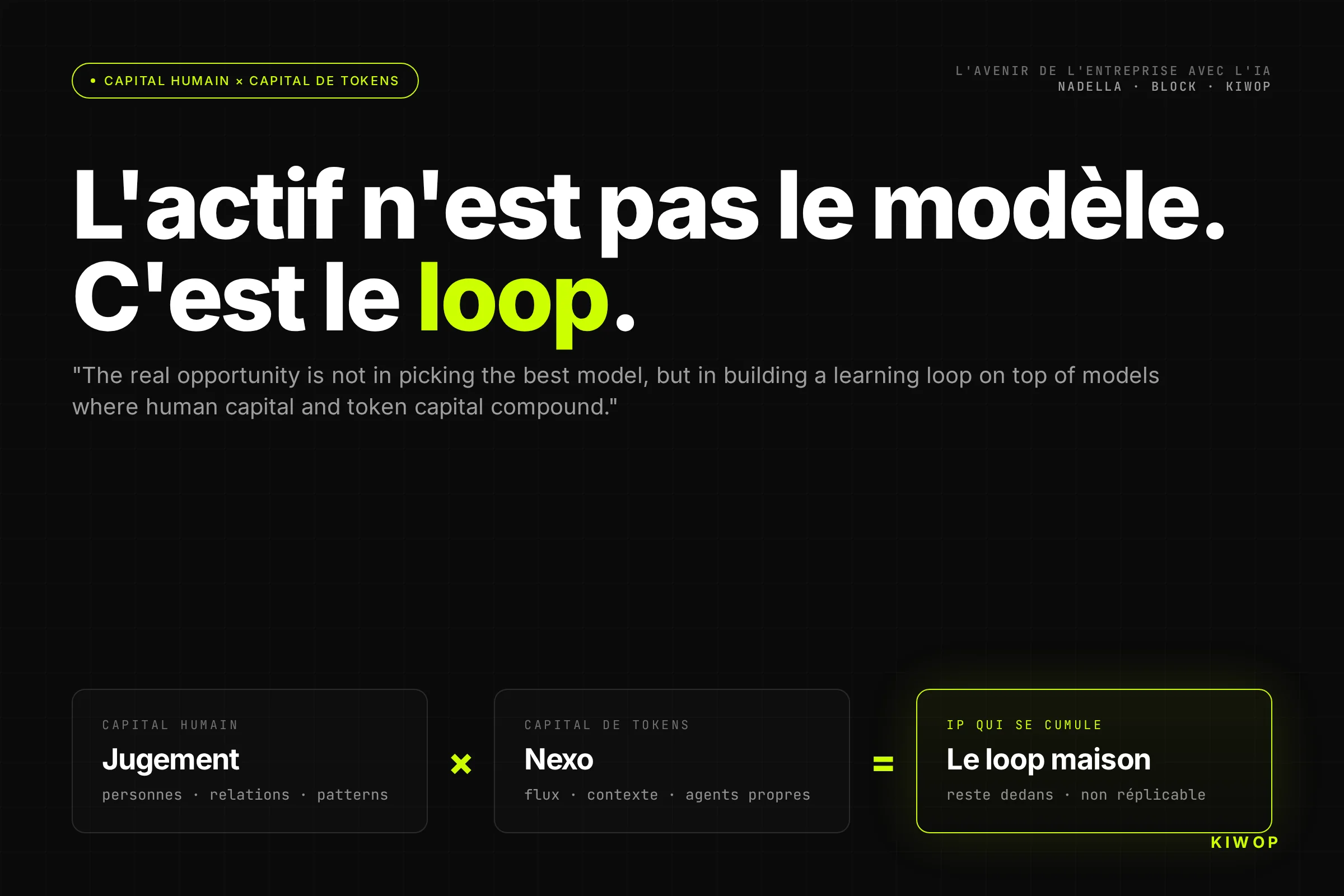 Capital humain et capital de tokens : pourquoi nous construisons Nexo au lieu de simplement utiliser l'IA