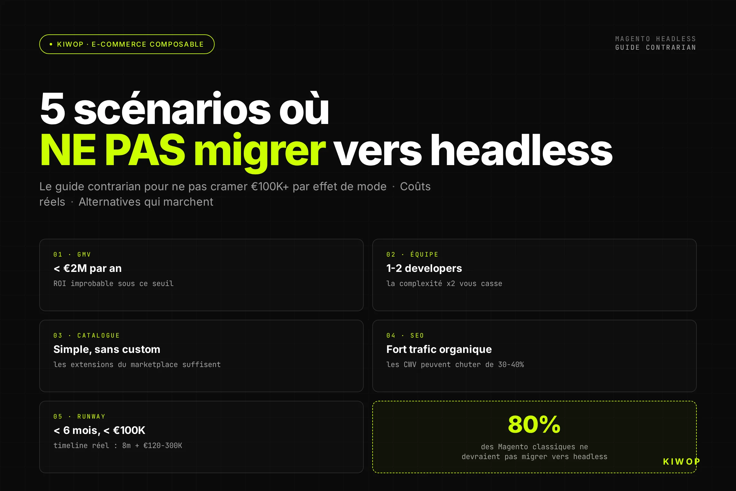 Magento Headless : 5 scénarios où vous NE devriez PAS migrer (et la vraie alternative)