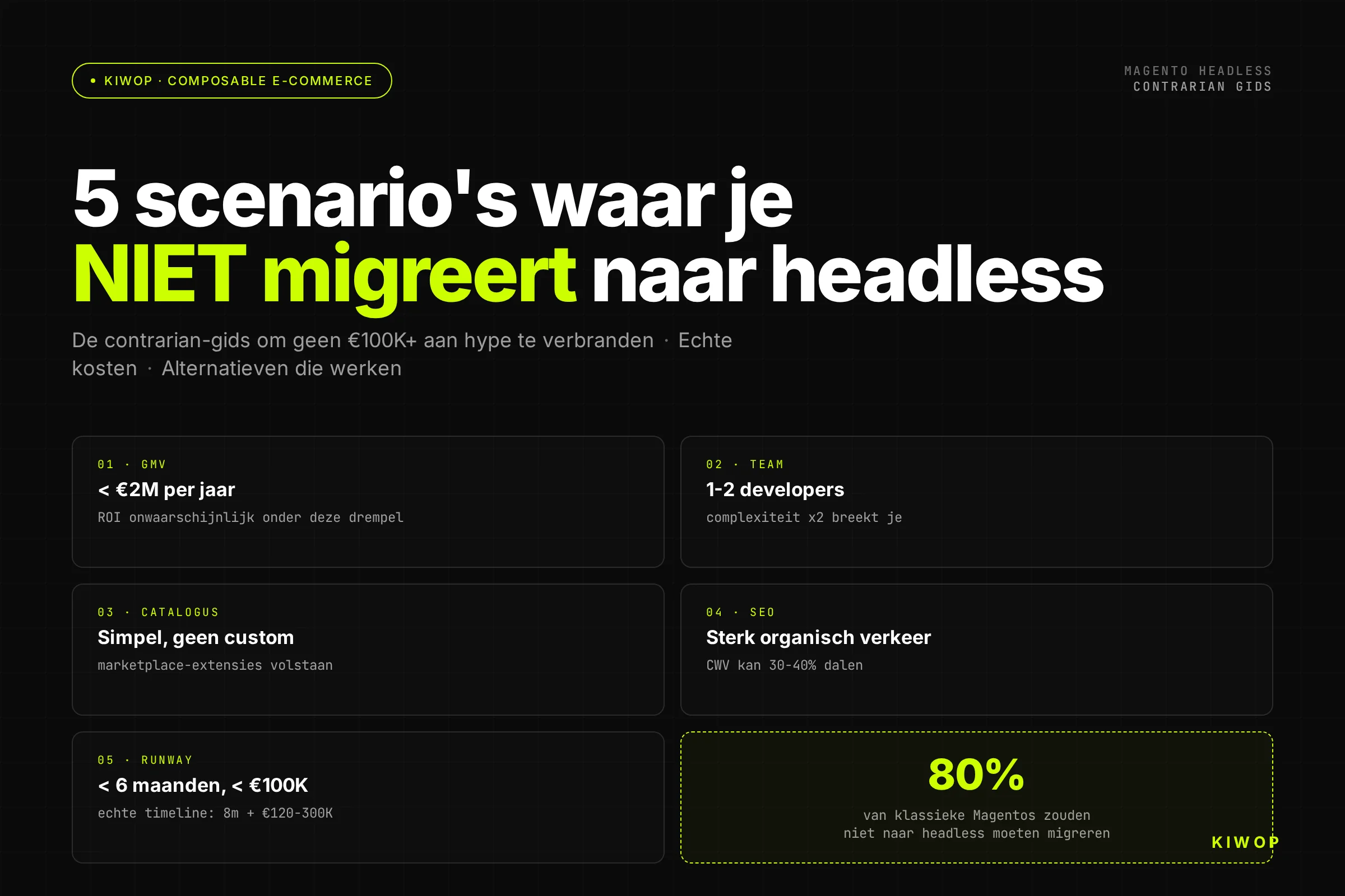Magento Headless: 5 scenario's waarbij je NIET moet migreren (en het echte alternatief)